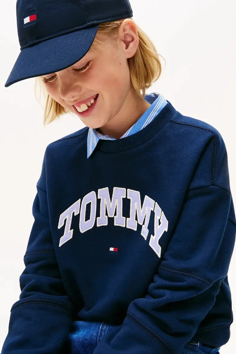 felpa per bambini colore blu navy KG0KG08785 miniatura 3