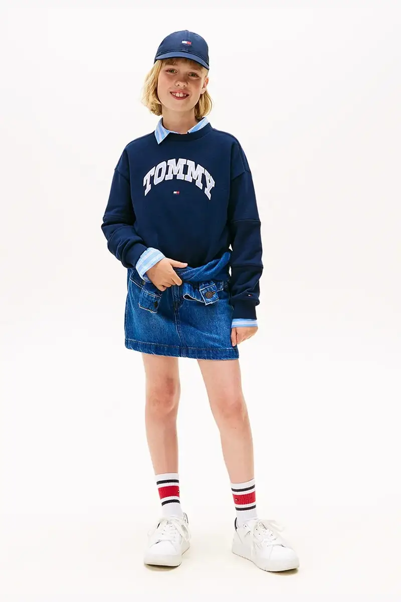 felpa per bambini colore blu navy KG0KG08785 miniatura 4