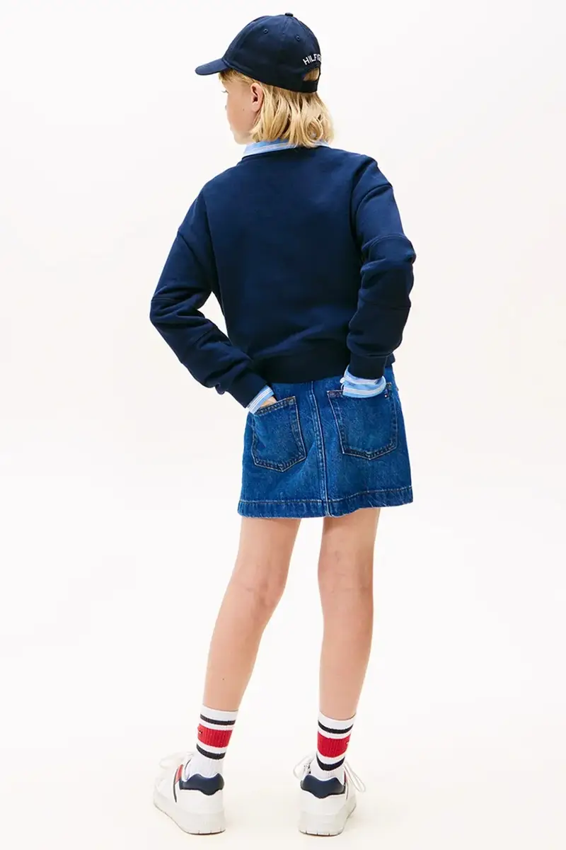 felpa per bambini colore blu navy KG0KG08785 miniatura 5