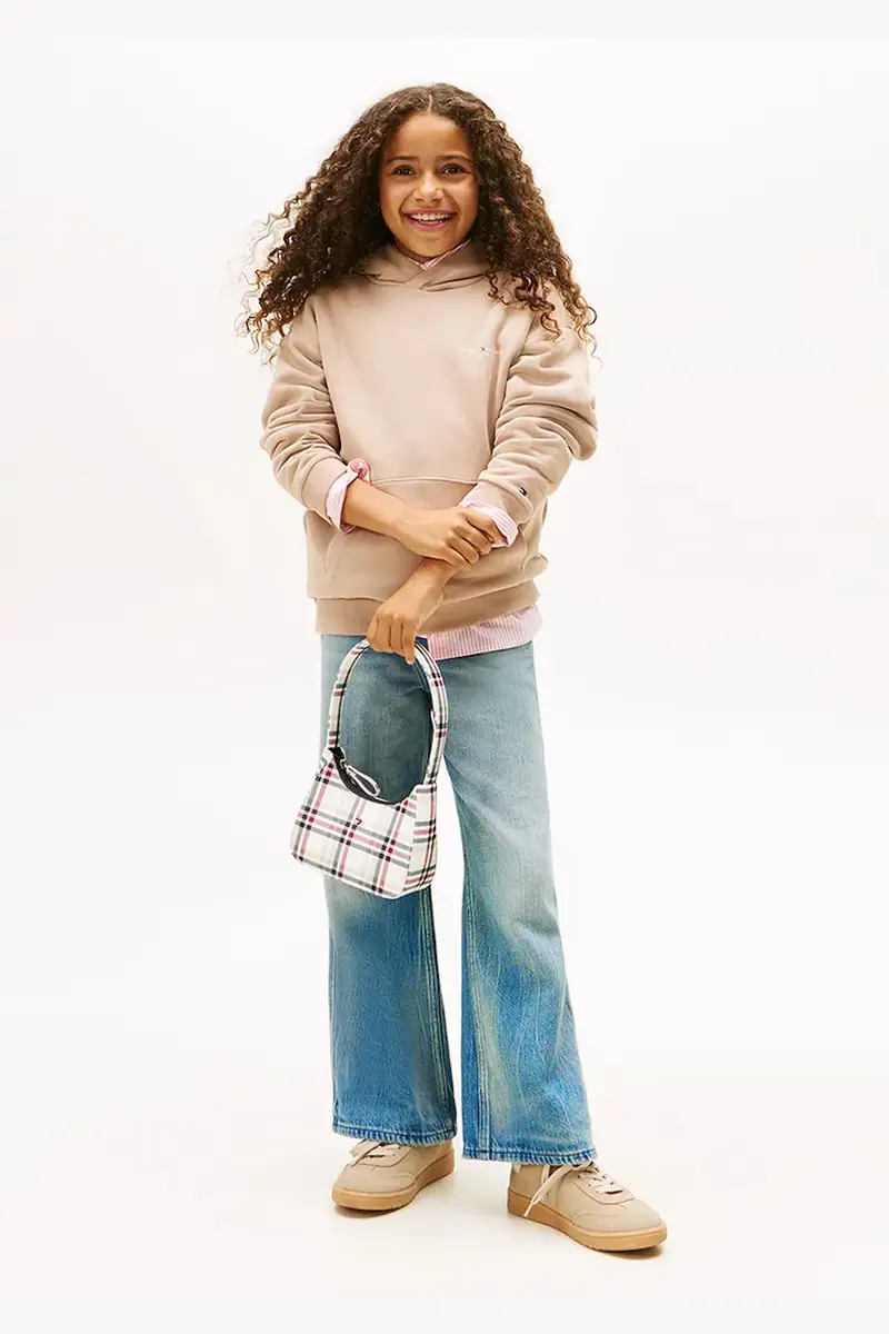 felpa per bambini colore marrone con cappuccio KS0KS00660 miniatura 3