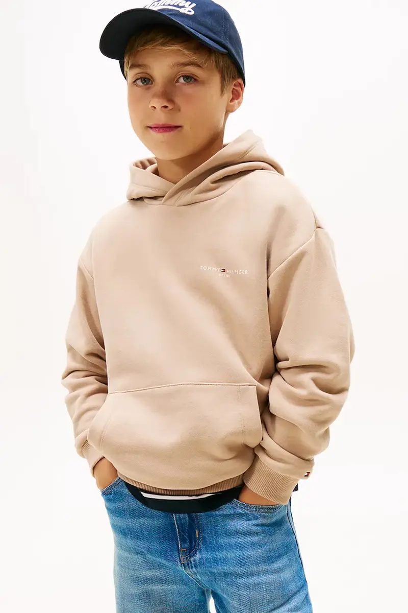 felpa per bambini colore marrone con cappuccio KS0KS00660 miniatura 5