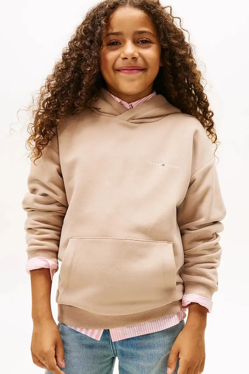 felpa per bambini colore marrone con cappuccio KS0KS00660