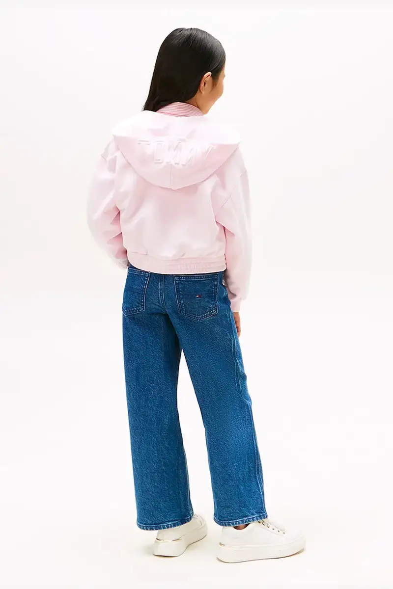 felpa per bambini colore rosa con cappuccio KG0KG08688 miniatura 4