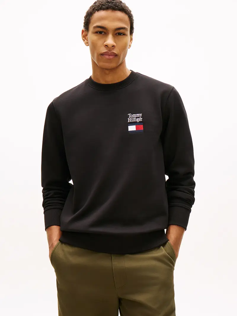 Felpa rosso acceso / nero / bianco miniatura 2