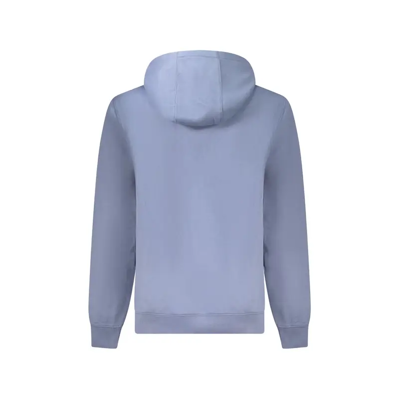Felpa Uomo Blu Cappuccio Felpata Ricamo Logo miniatura 3