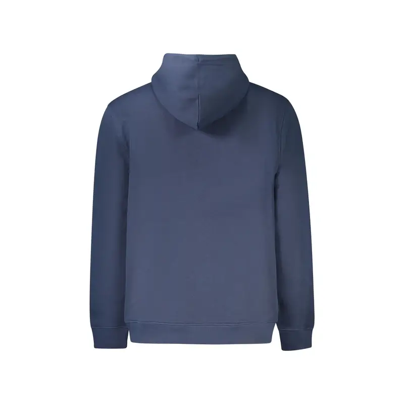 Felpa Uomo Blu Cappuccio Felpata Tascone Logo miniatura 2