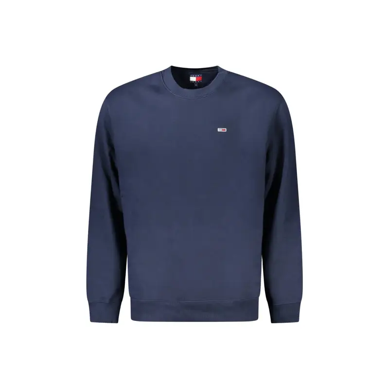 Felpa Uomo Blu Girocollo Felpata Logo