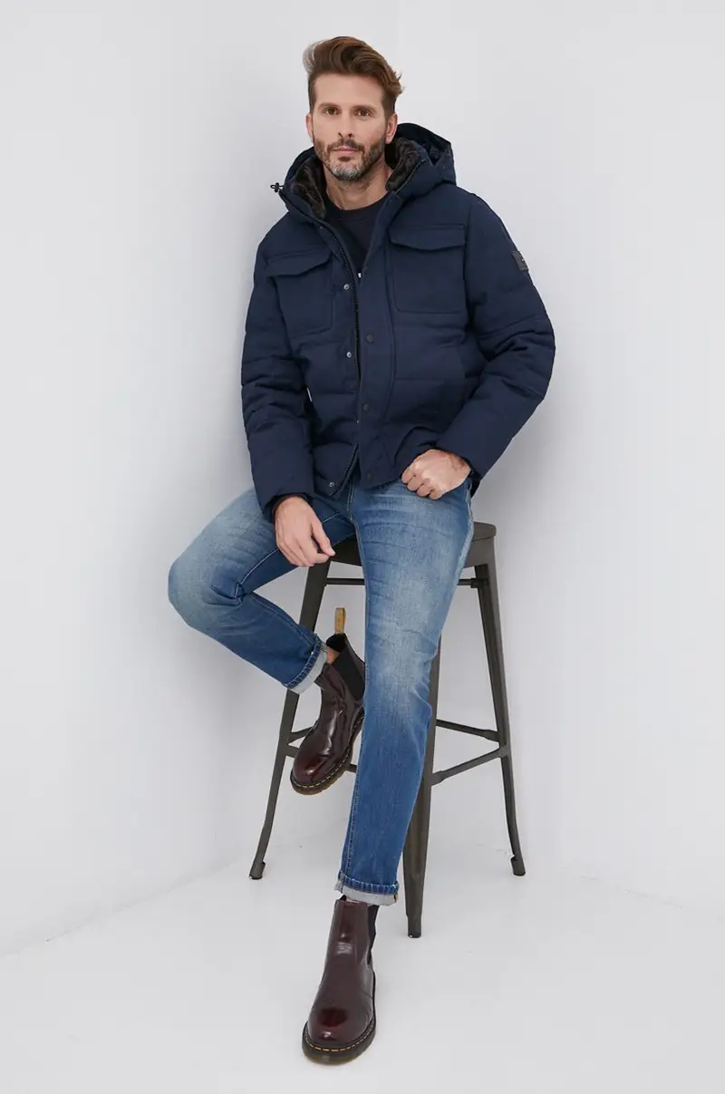 felpa uomo Blu navy miniatura 4