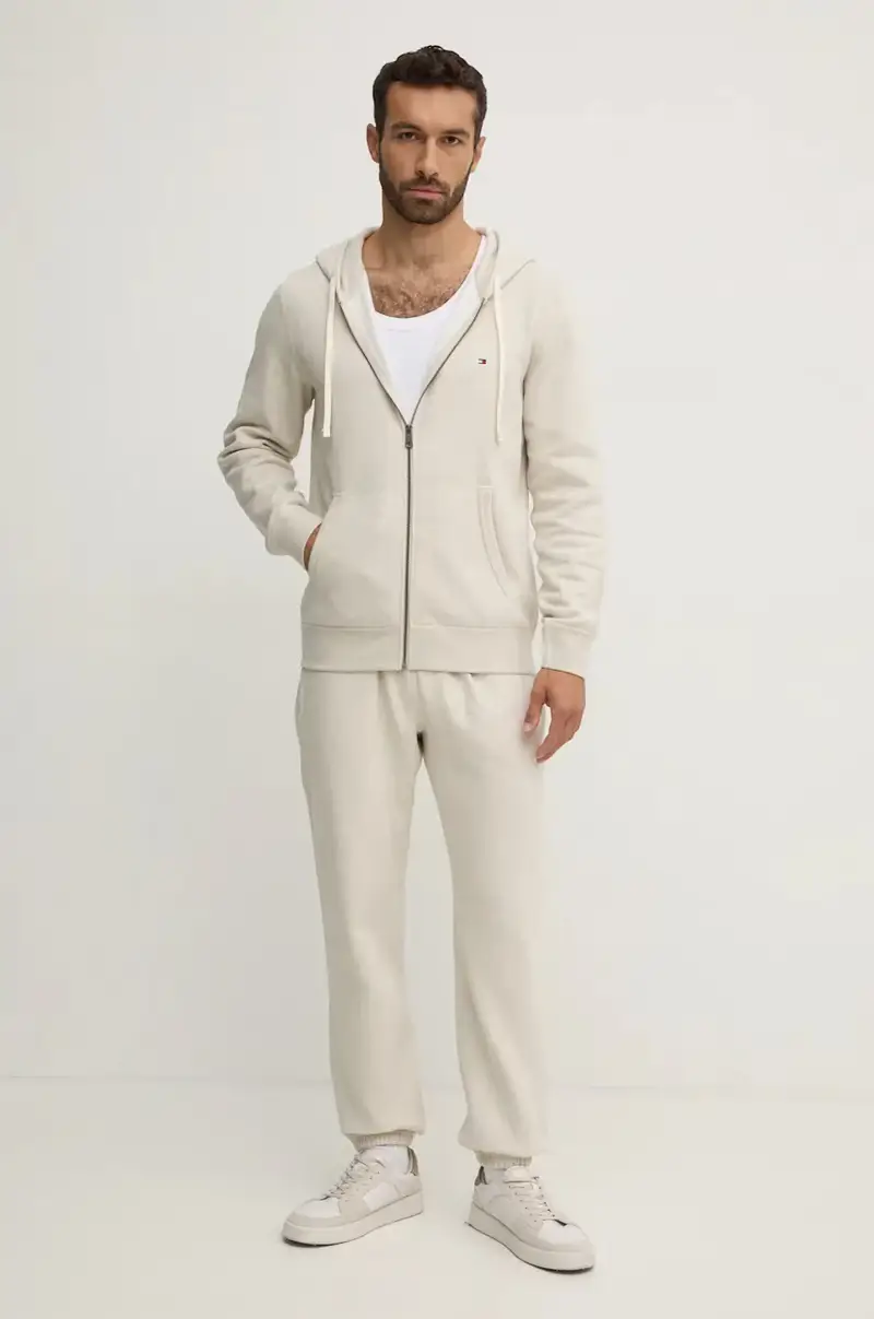 felpa uomo colore beige con cappuccio MW0MW37234 miniatura 2