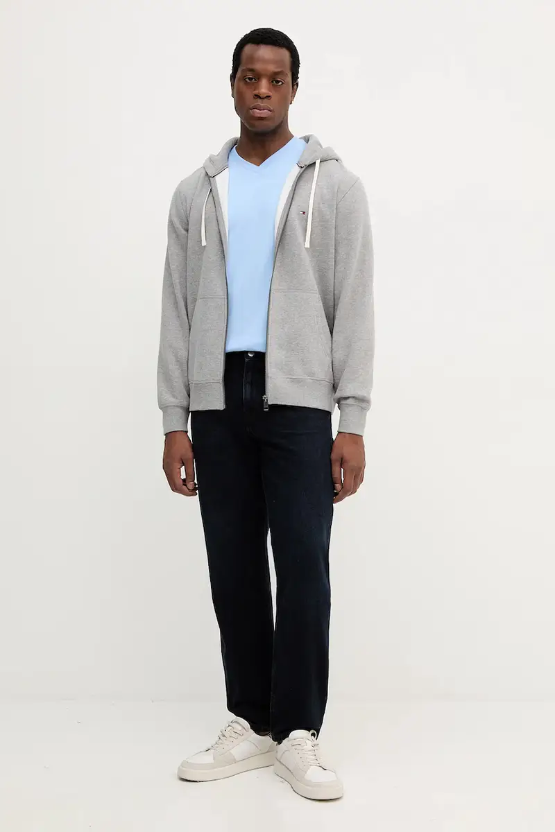 felpa uomo colore beige con cappuccio MW0MW37234 Grigio miniatura 2