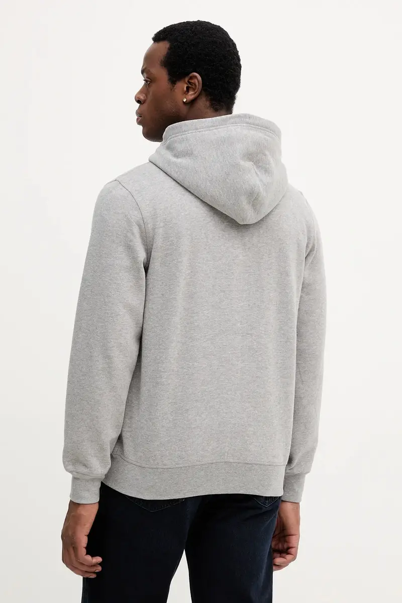 felpa uomo colore beige con cappuccio MW0MW37234 Grigio miniatura 3