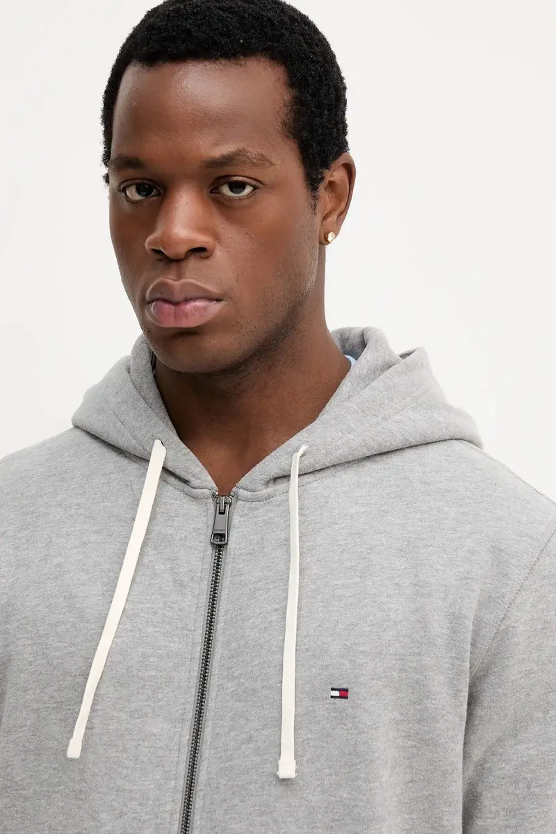 felpa uomo colore beige con cappuccio MW0MW37234 Grigio miniatura 4