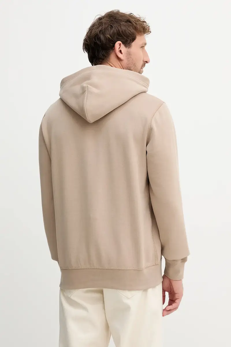felpa uomo colore beige con cappuccio MW0MW39997 miniatura 3