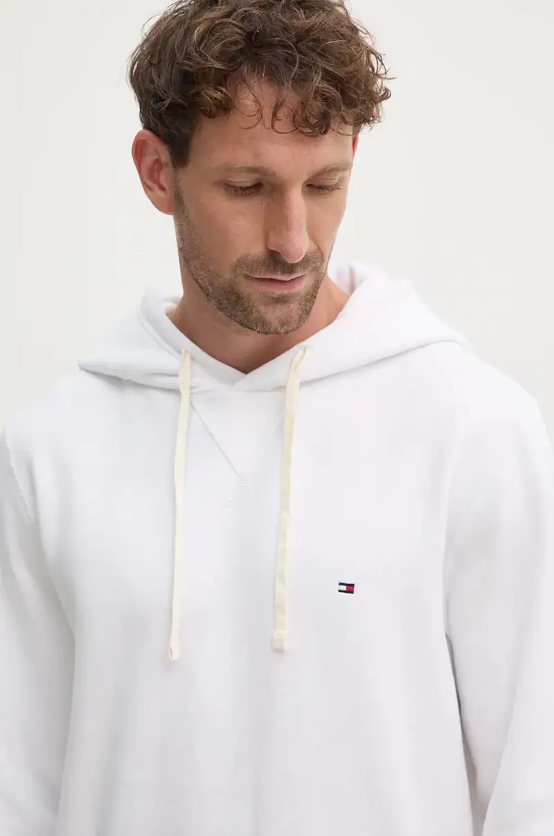 felpa uomo colore bianco con cappuccio MW0MW37230