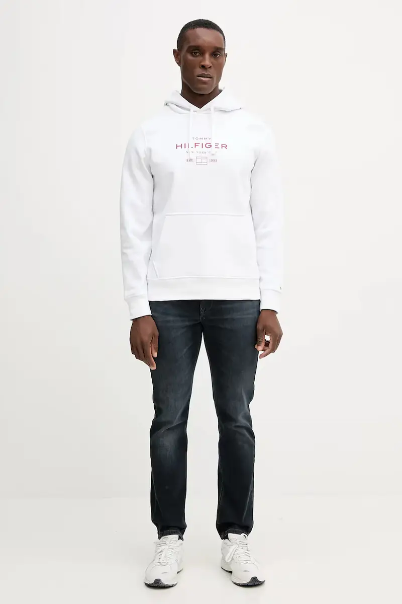 felpa uomo colore bianco con cappuccio MW0MW40864 miniatura 2