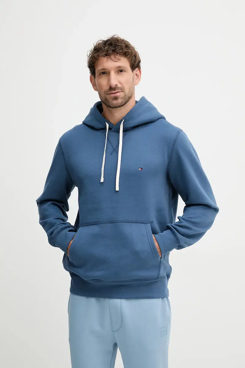 felpa uomo colore blu con cappuccio MW0MW39997 miniatura 4