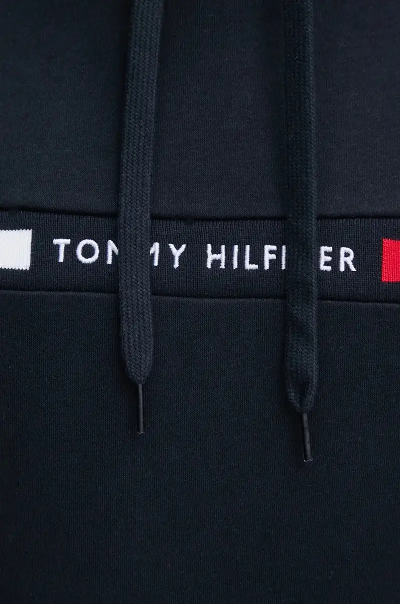 felpa uomo colore blu navy con cappuccio con applicazione MW0MW37361 miniatura 5