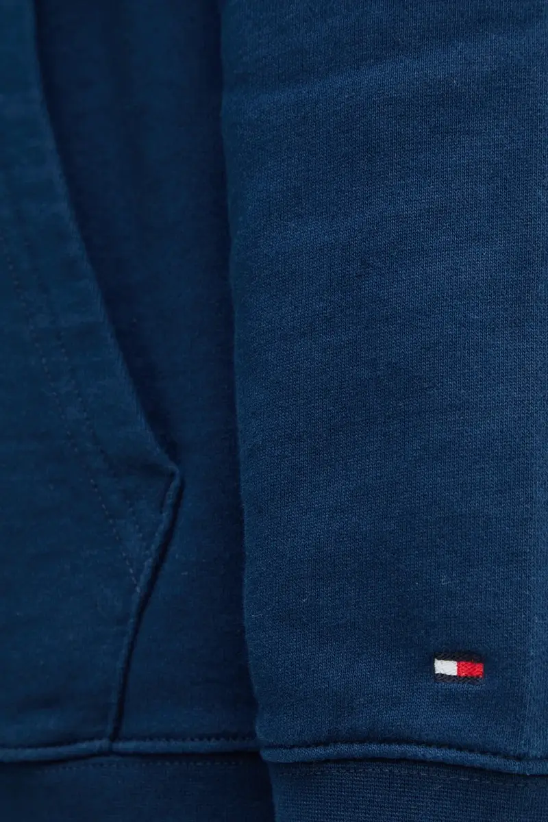 felpa uomo colore blu navy con cappuccio con applicazione MW0MW37475 miniatura 5