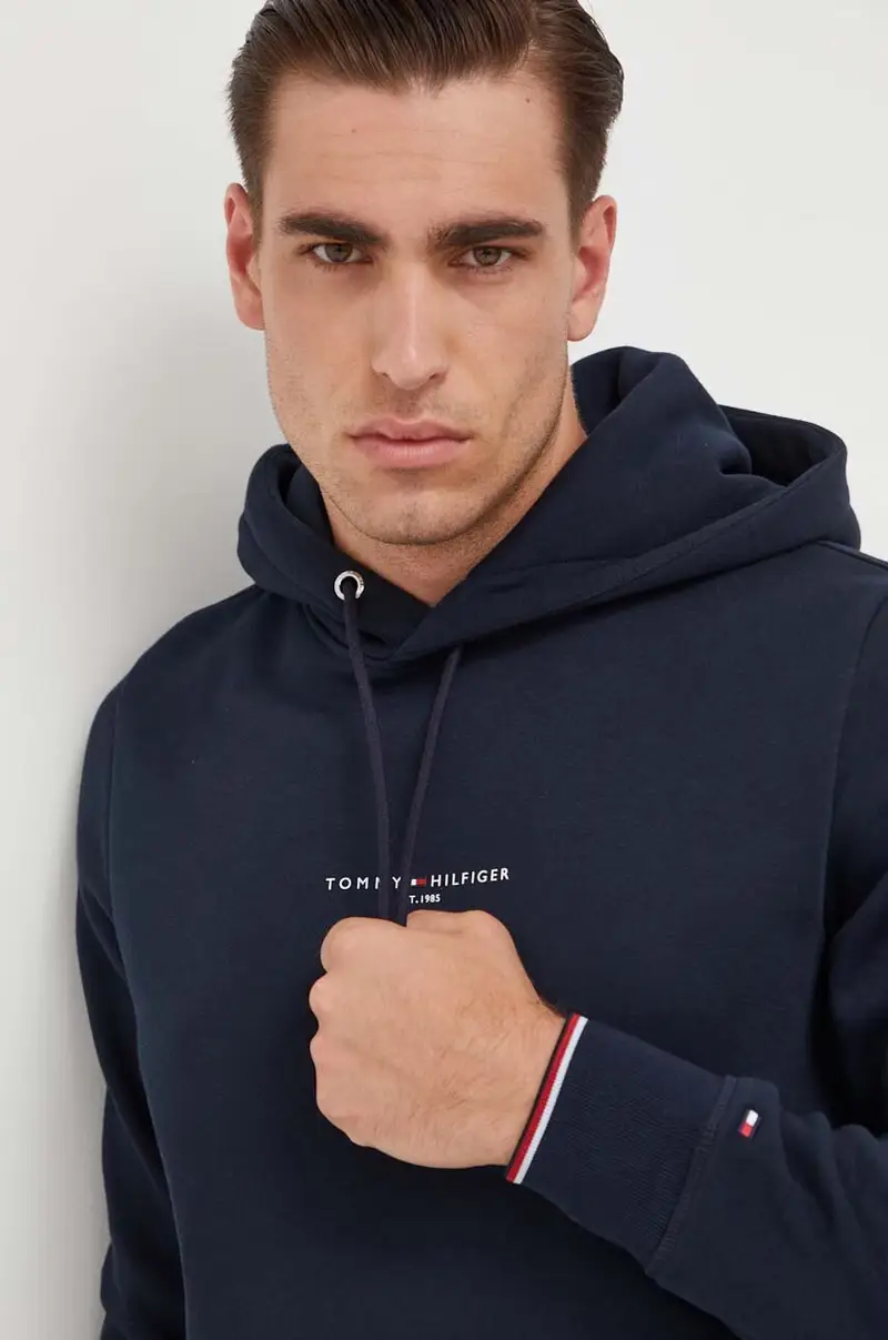 felpa uomo colore blu navy con cappuccio MW0MW32673 miniatura 4