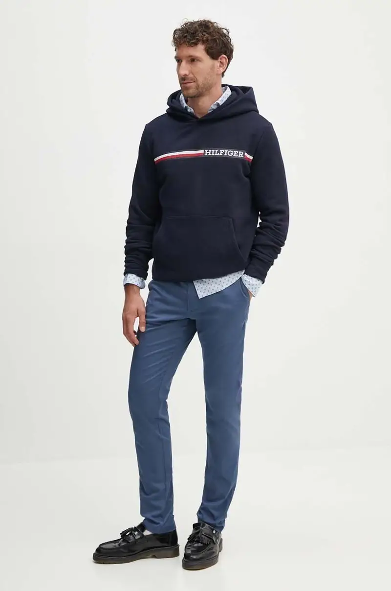 felpa uomo colore blu navy con cappuccio MW0MW36737 miniatura 2