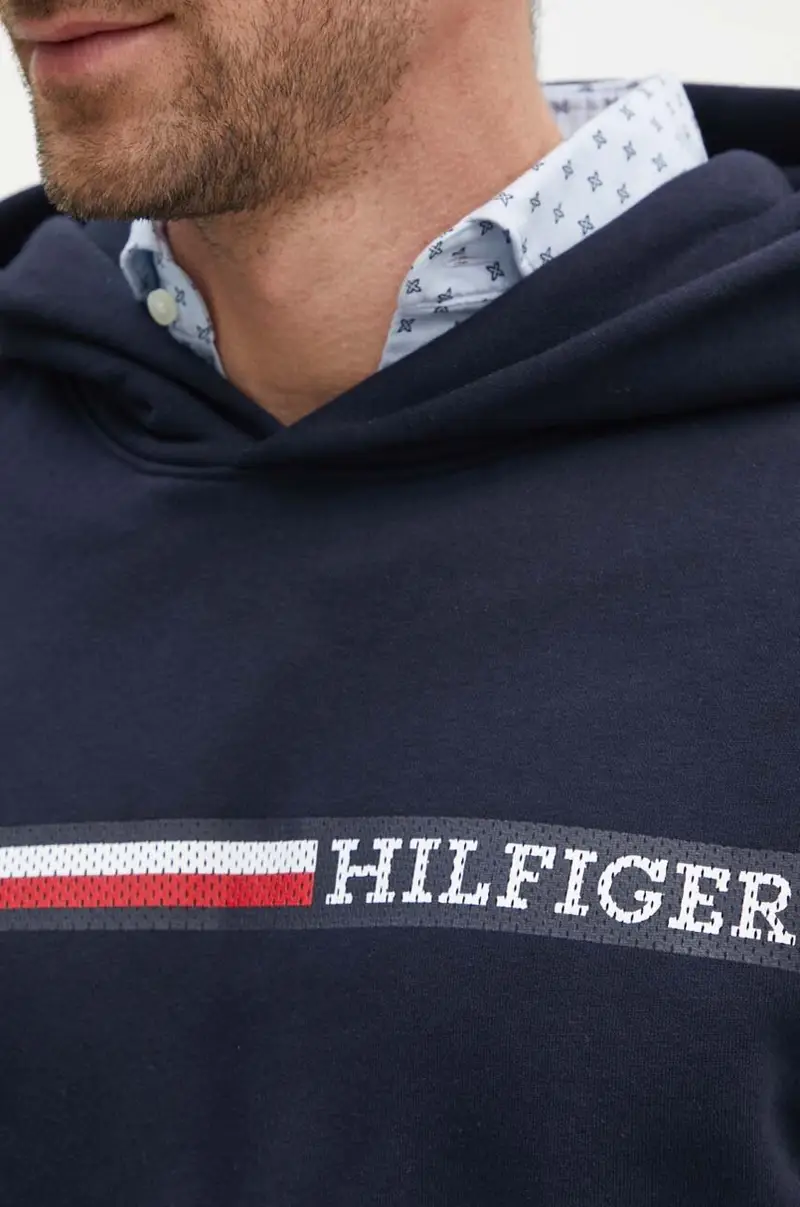 felpa uomo colore blu navy con cappuccio MW0MW36737 miniatura 5