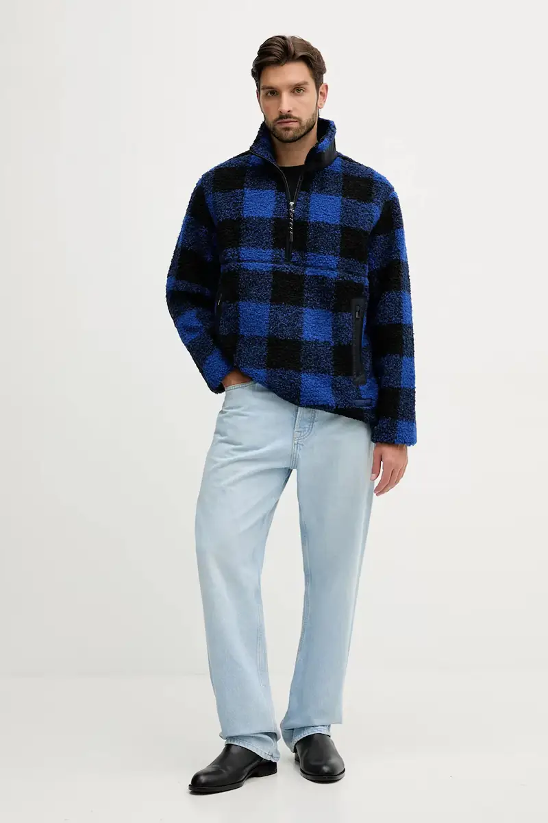 felpa uomo colore blu navy MW0MW40476 miniatura 2