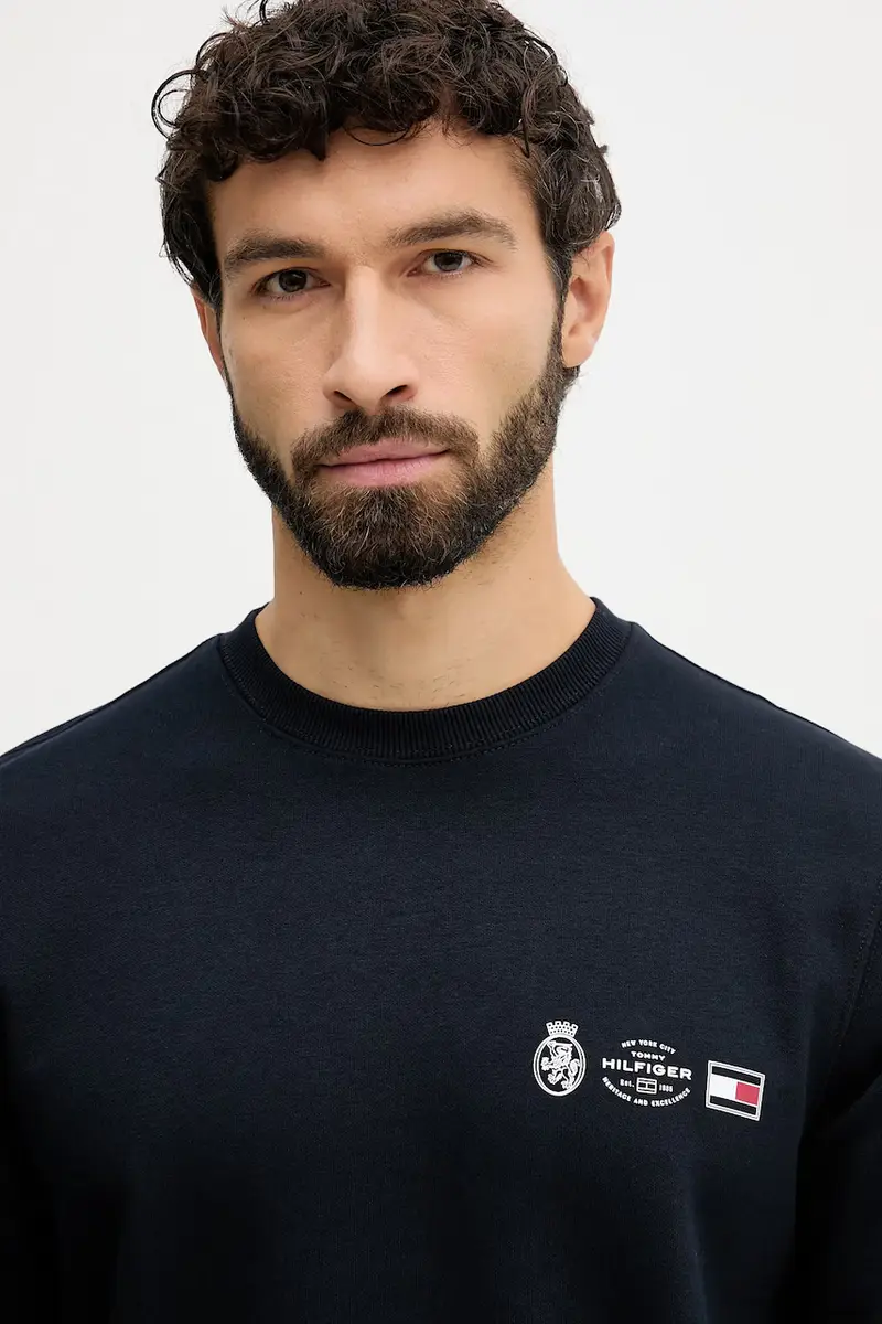 felpa uomo colore blu navy MW0MW40863 miniatura 4