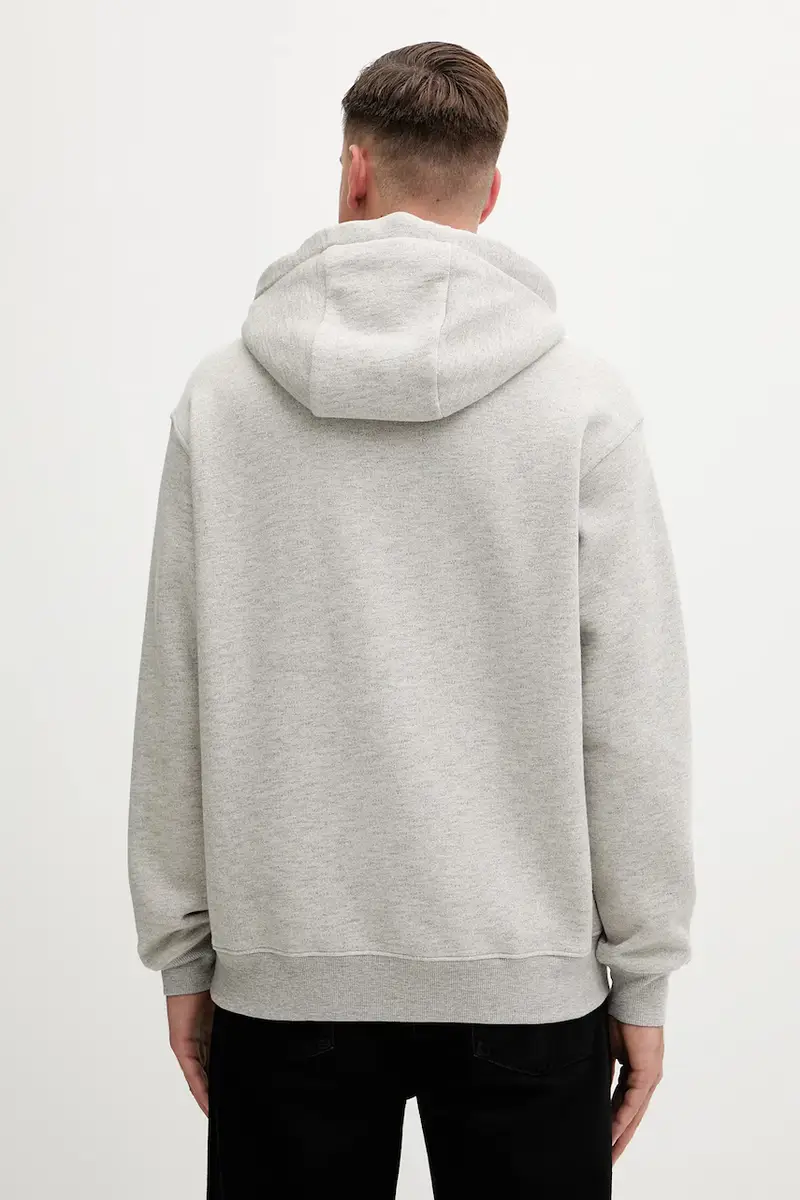 felpa uomo colore grigio con cappuccio MW0MW40046 miniatura 3