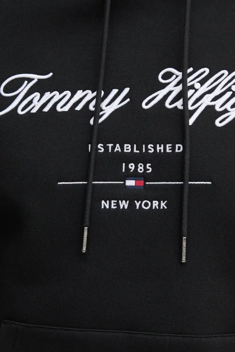 felpa uomo colore nero con cappuccio con applicazione MW0MW33631 miniatura 5