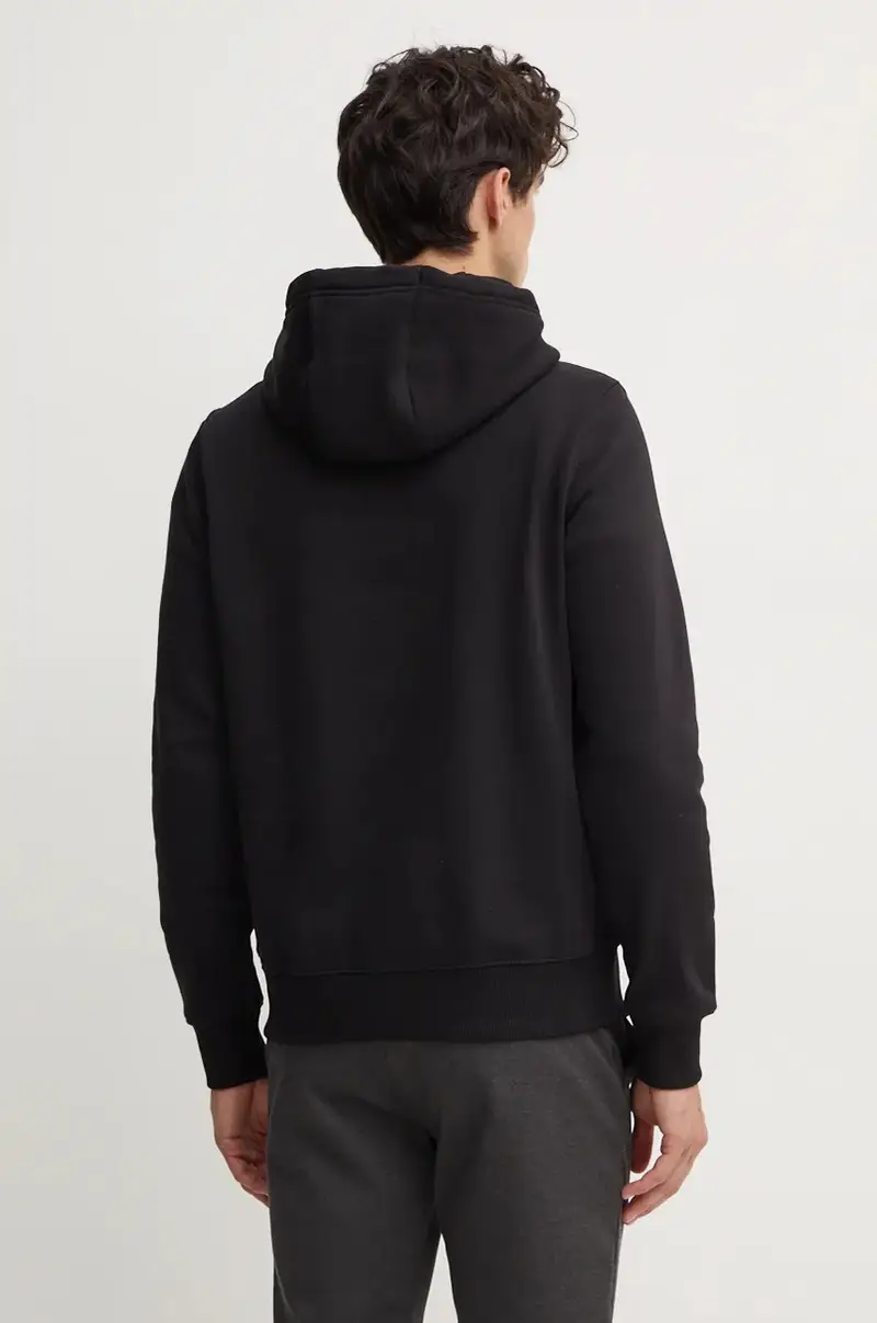 felpa uomo colore nero con cappuccio con applicazione MW0MW37361 miniatura 3