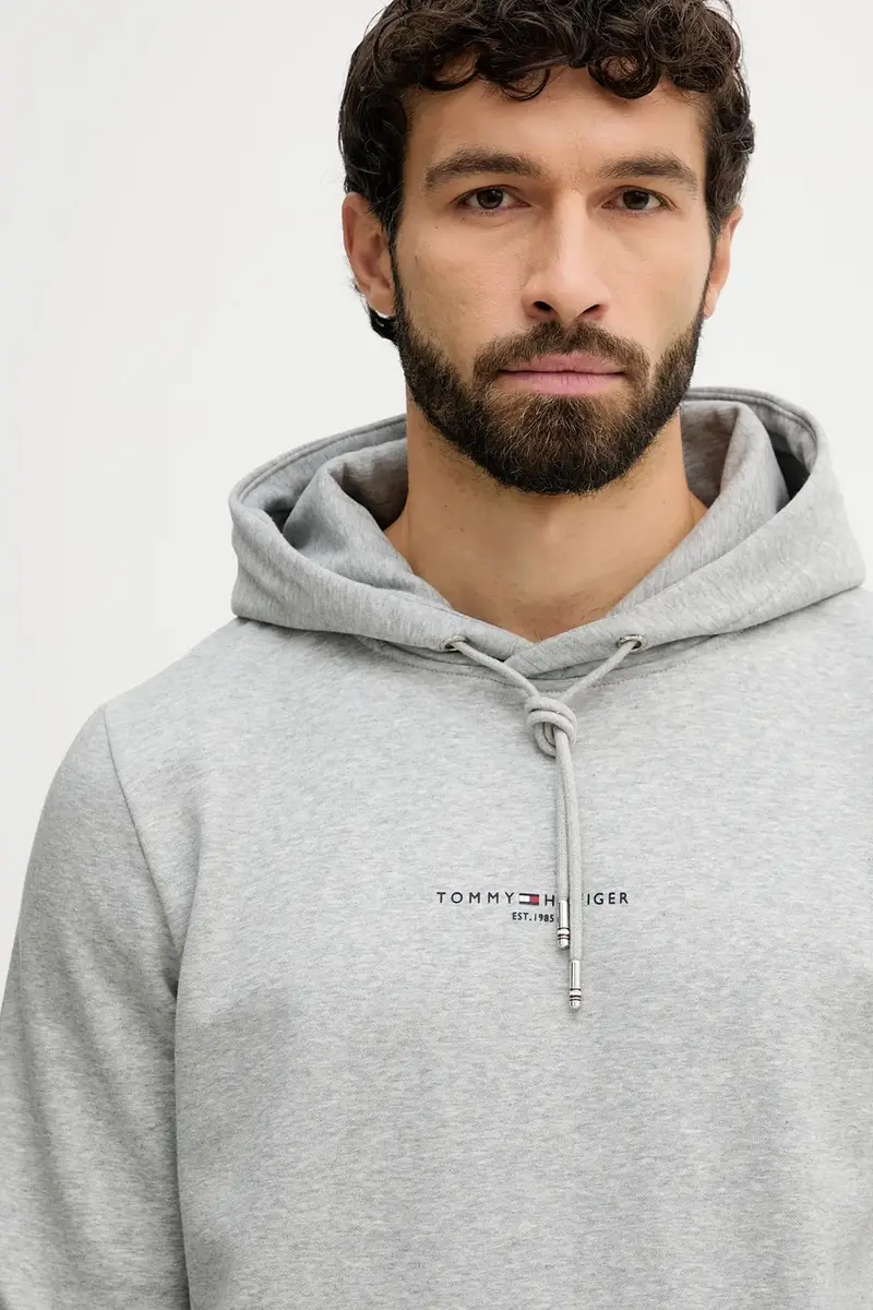 felpa uomo colore nero con cappuccio MW0MW32673 Grigio miniatura 4