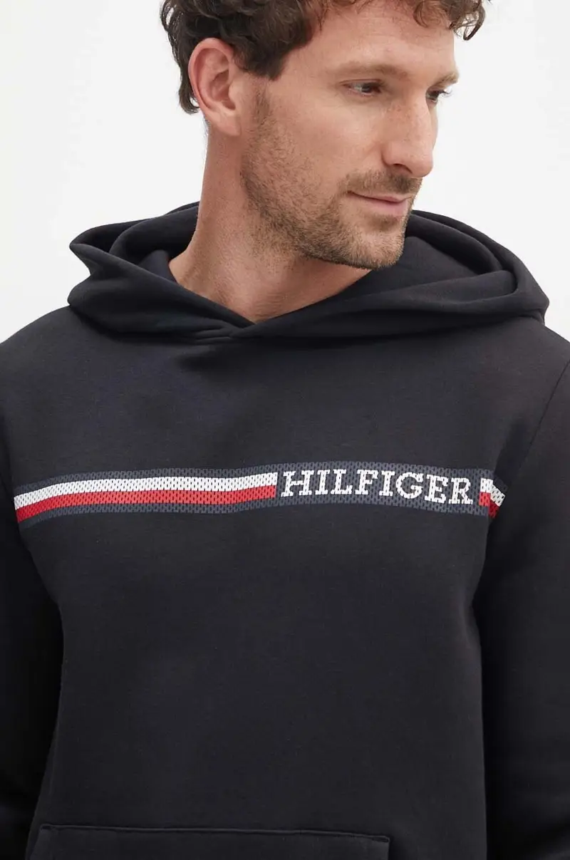 felpa uomo colore nero con cappuccio MW0MW36737 miniatura 4