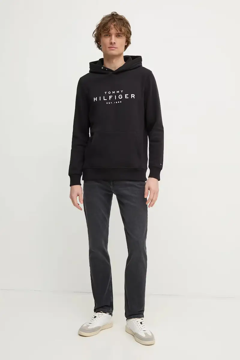 felpa uomo colore nero con cappuccio MW0MW37455 miniatura 2