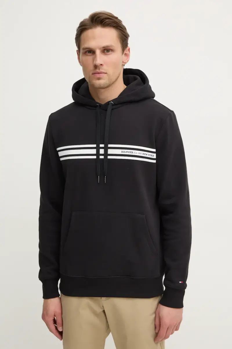 felpa uomo colore nero con cappuccio MW0MW38332