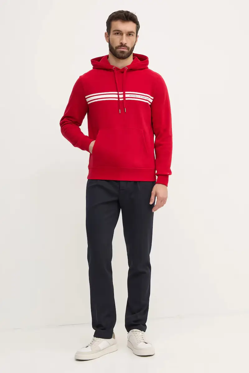 felpa uomo colore rosso con cappuccio MW0MW38332 miniatura 2