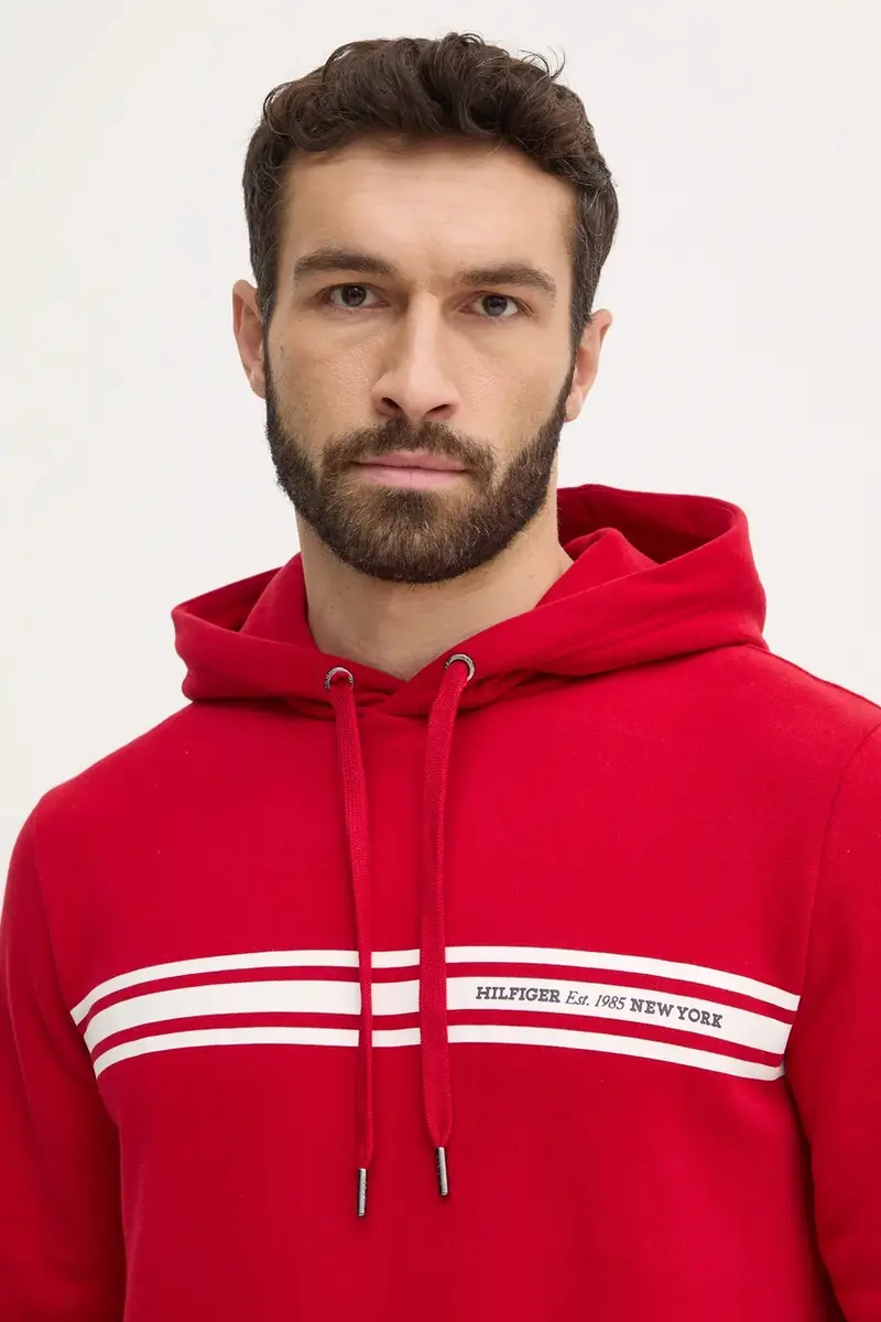 felpa uomo colore rosso con cappuccio MW0MW38332 miniatura 4