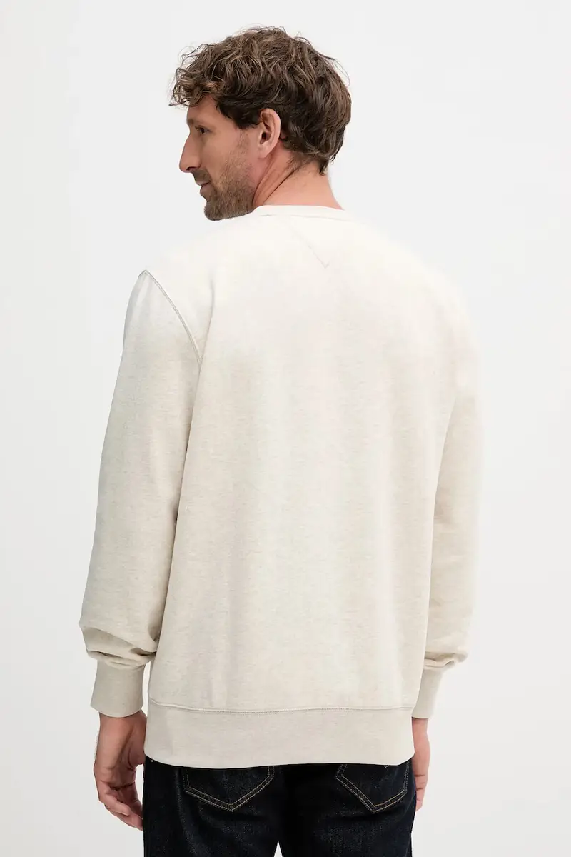 felpa uomo colore verde con applicazione Beige miniatura 2