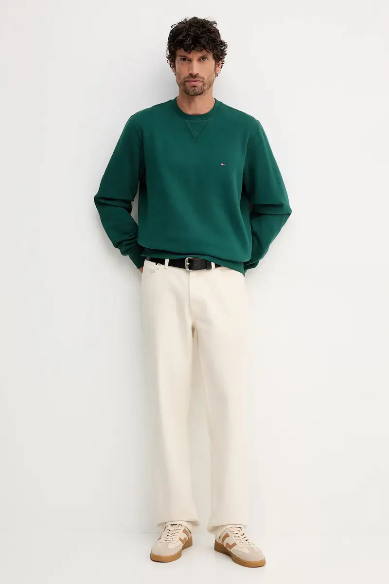 felpa uomo colore verde MW0MW40000 miniatura 2