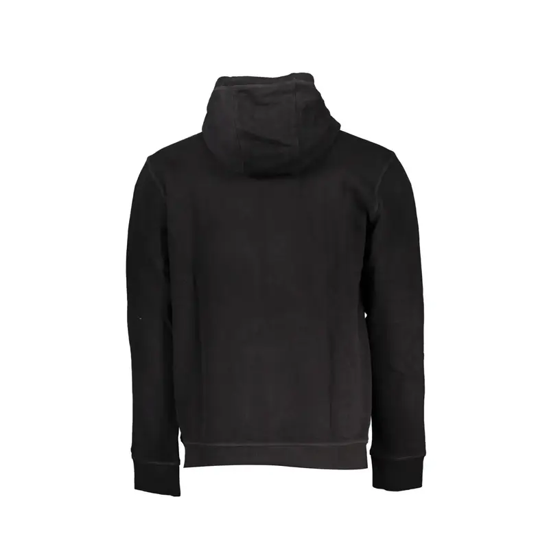 Felpa Uomo Nera Ricamo Nero miniatura 2