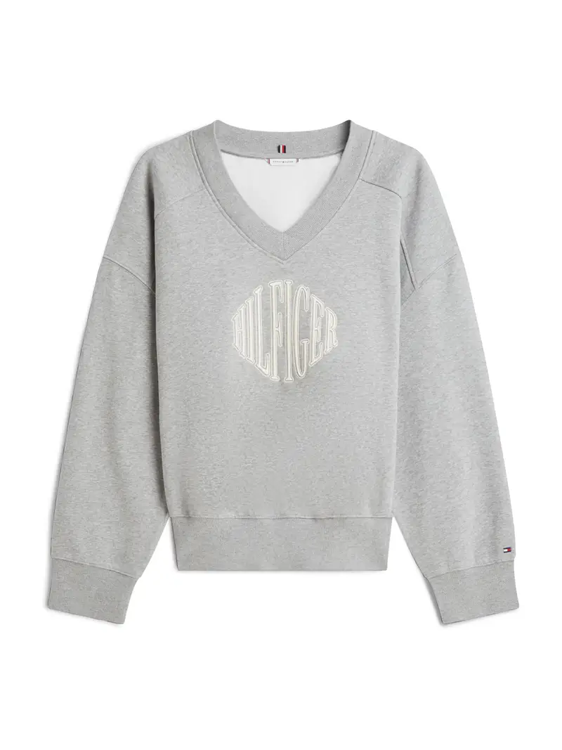 Felpa 'VARSITY ' beige / grigio