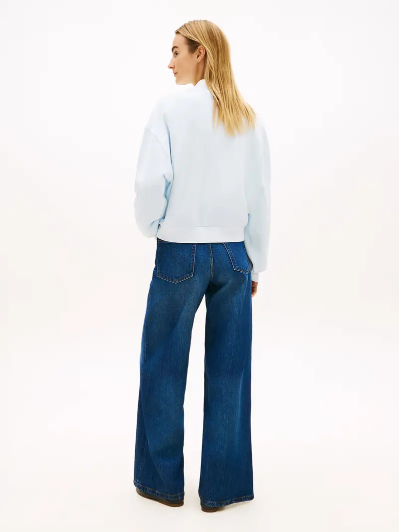 Felpa Varsity blu chiaro / caramello miniatura 3