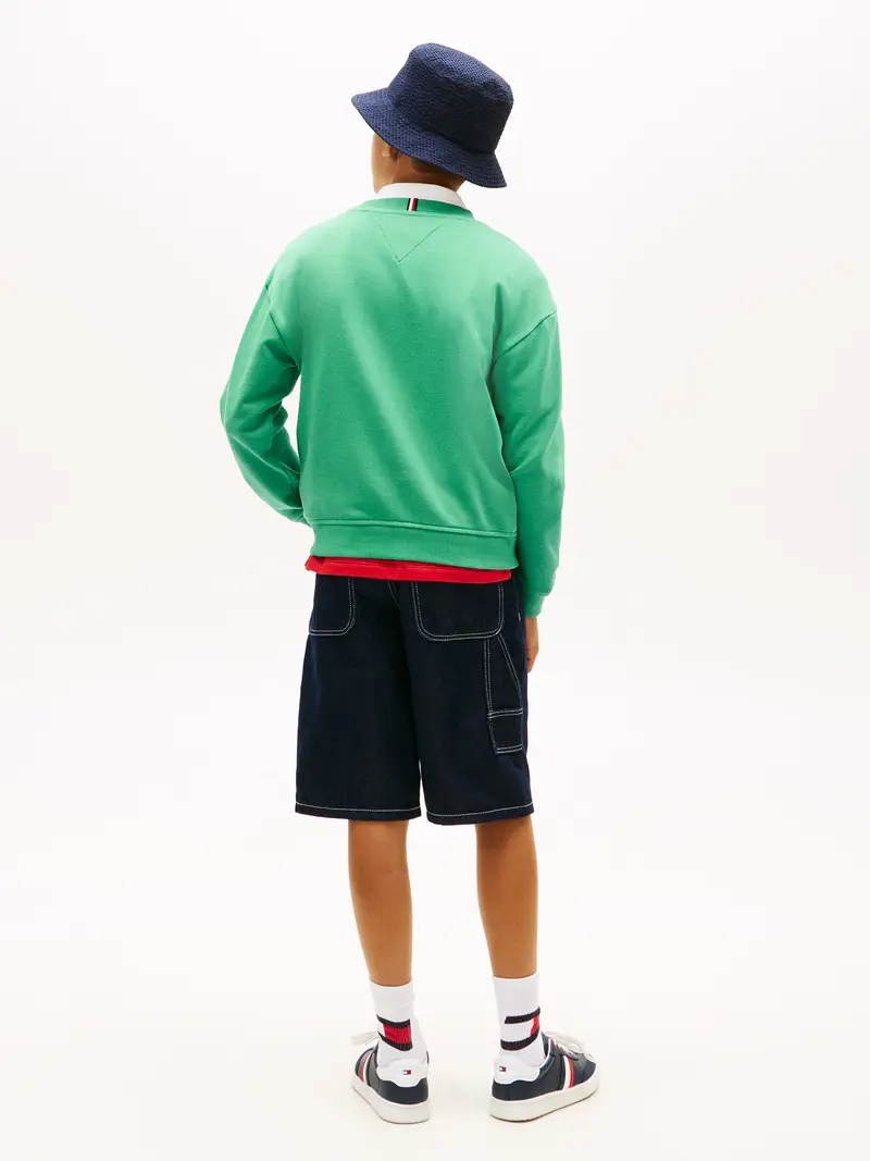 Felpa VARSITY lime / rosso miniatura 3