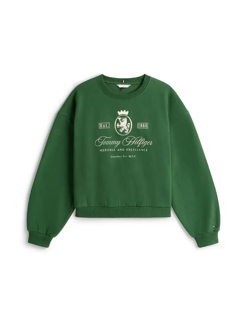 Felpa verde / bianco