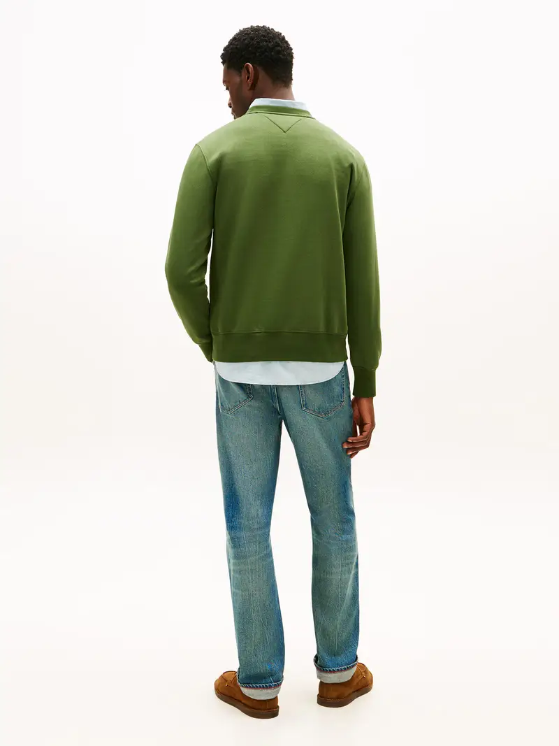 Felpa verde / bianco miniatura 3