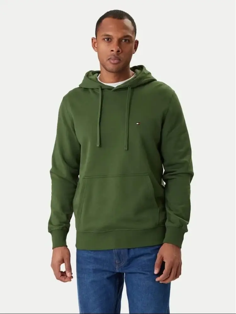 felpa verde bosco uomo mini logo
