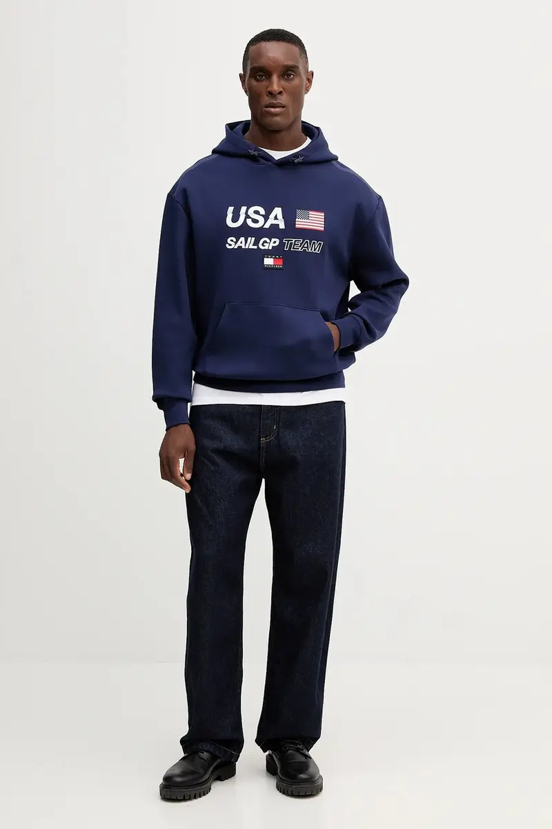 felpa x SAIL GP uomo colore blu navy con cappuccio MW0MW41416 miniatura 2