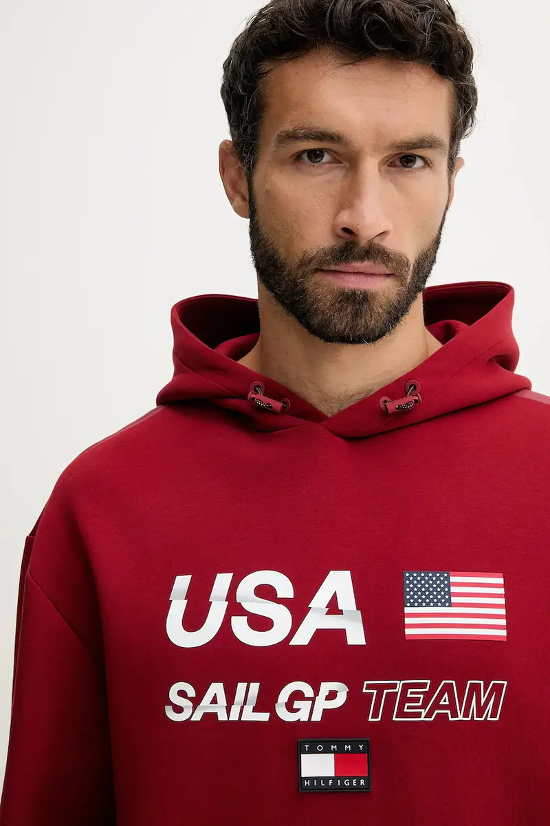 felpa x SAIL GP uomo colore rosso con cappuccio MW0MW41416 miniatura 4