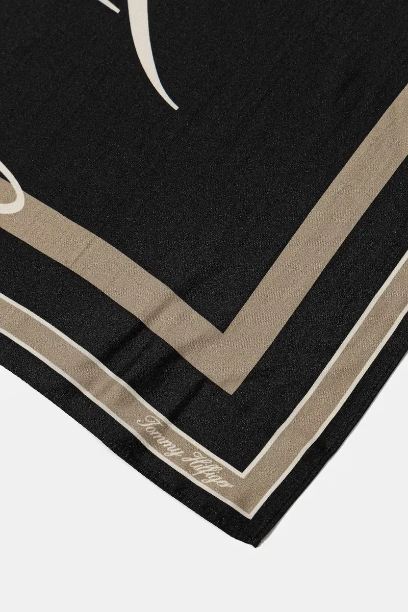 foulard in seta donna colore nero AW0AW17967 miniatura 2