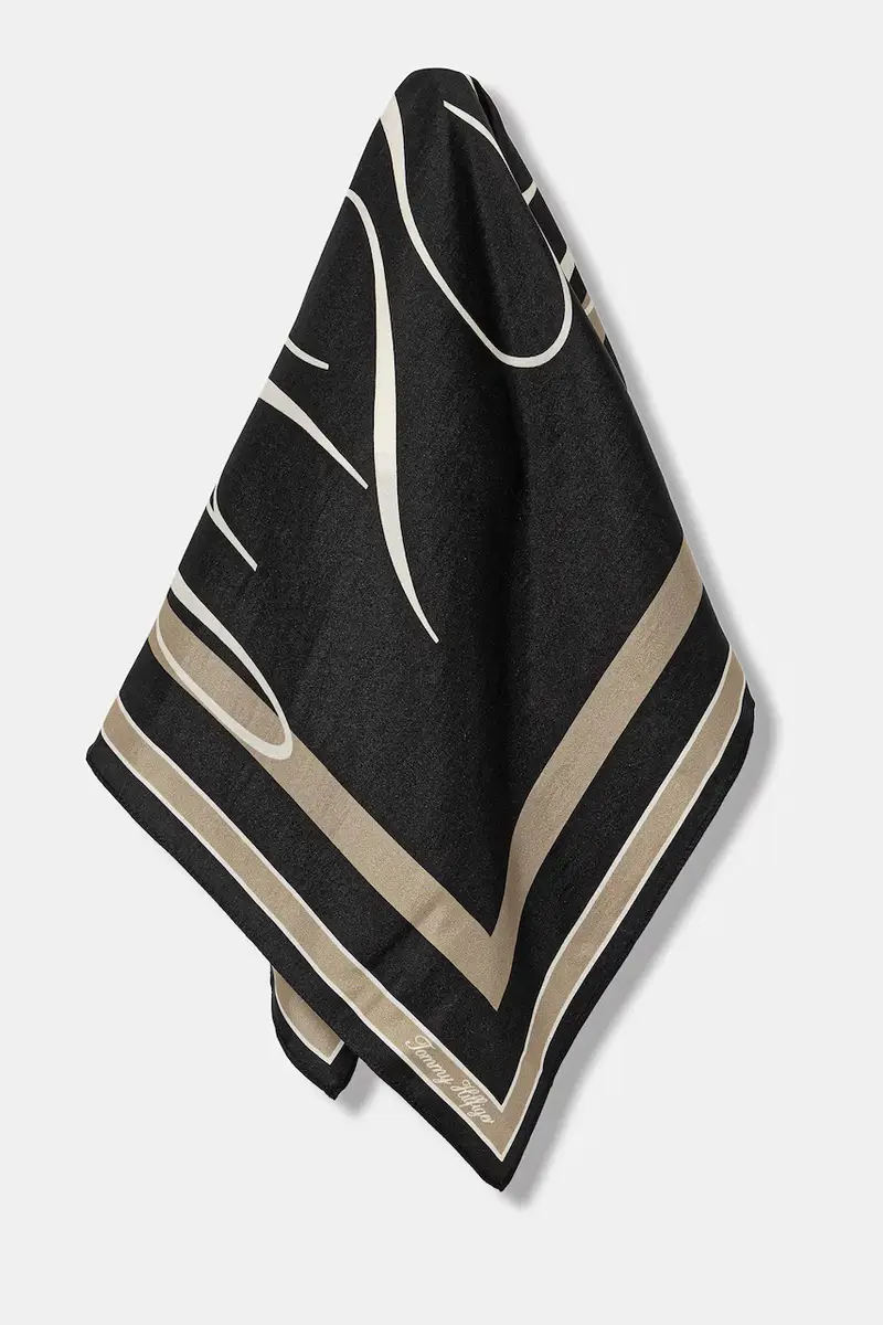 foulard in seta donna colore nero AW0AW17967