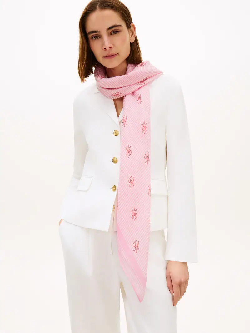 Foulard rosa / magenta / rosa pastello miniatura 2